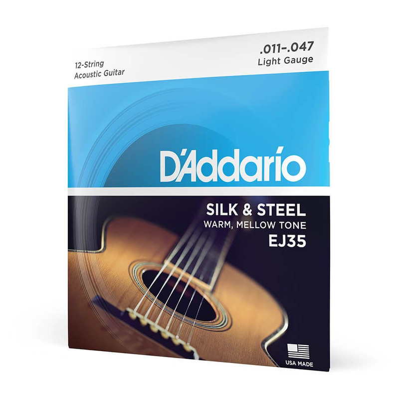 Daddario Silk and Steel EJ35 Regular Light 12 String Set, 11-47