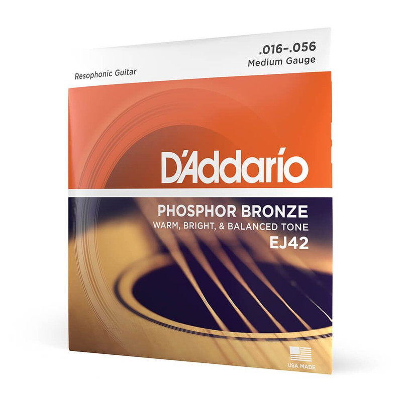 Daddario Phosphor Bronze EJ42 Resophonic Set, 16-56