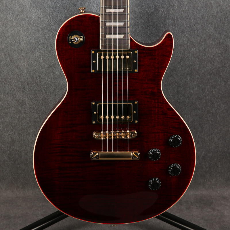 Harley Benton SC-550 II Deluxe - Black Cherry Flame Gloss - 2nd Hand