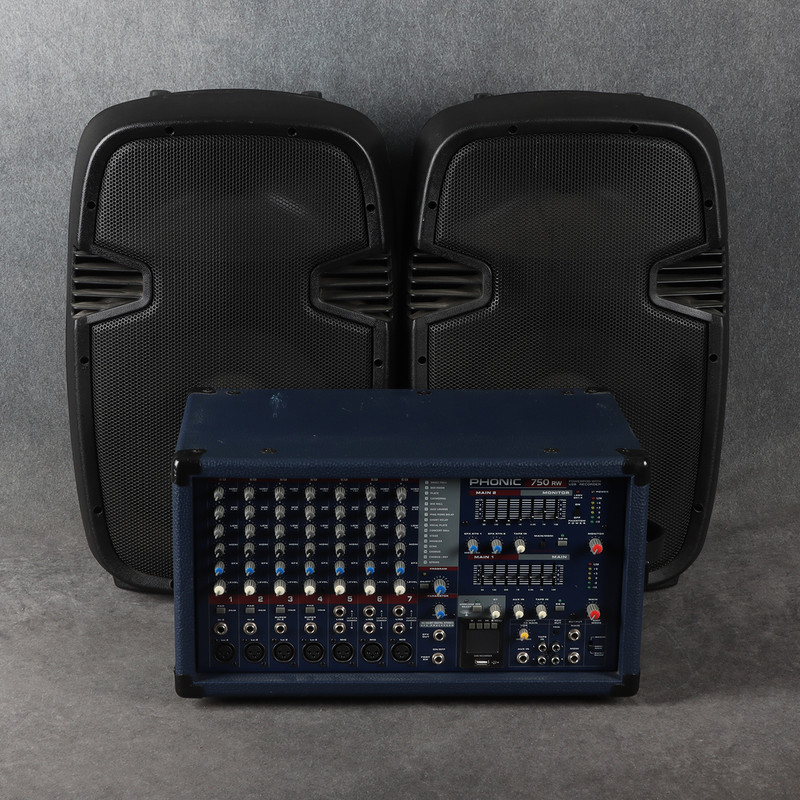Phonic Powerpod Mixer - Fun Generation PL112P Speakers **COLLECTION ONLY** - 2nd Hand
