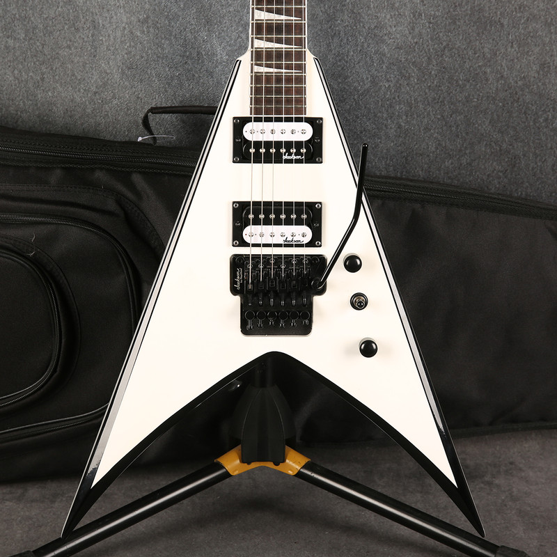 Jackson JS Series King V JS32 - White with Black Bevels - 2nd Hand (168549)