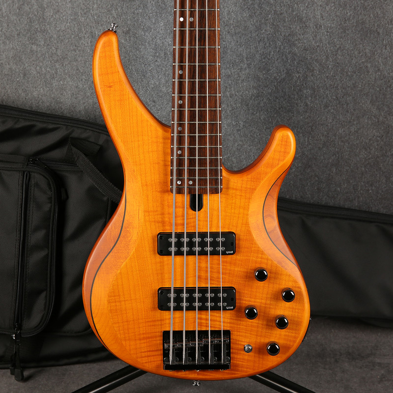 Yamaha TRBX605 5-String Bass Guitar - Matte Amber - 2nd Hand