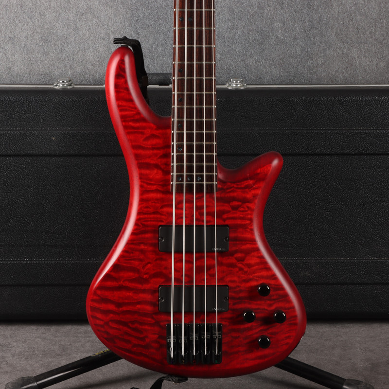 Schecter Diamond Series Custom 5 String Bass - Vampyre Red Satin - 2nd Hand