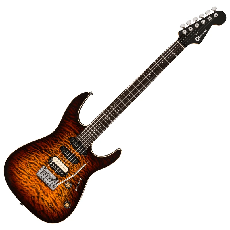 Charvel Pro-Mod Plus Dinky DK24 HSS 2PT EB QM - Amber Tiger Eye