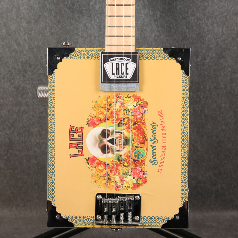 Lace Cigar Box Electric Guitar 4 String - Secret Society - 2nd Hand