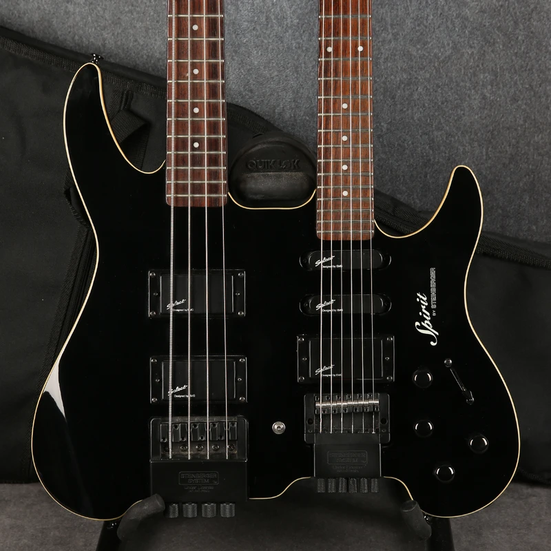 Spirit by Steinberger Guitar and Bass Double Neck - Black - 2nd Hand