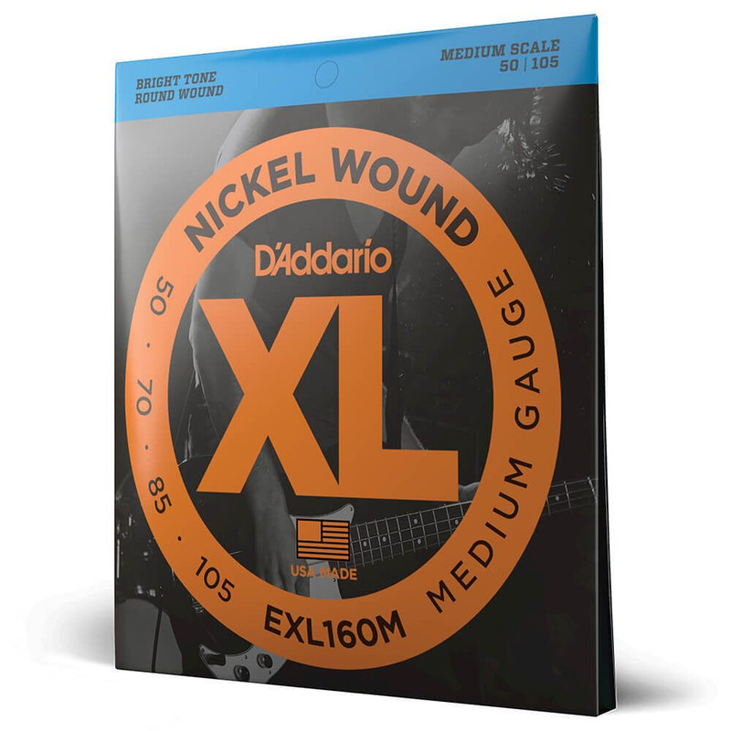 Daddario XL Nickel EXL160M Medium / Medium Scale Set, 50-105