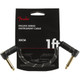 Fender Deluxe Series Patch Cable, Angled, 1ft - Black Tweed