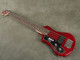 Hofner Short Scale Bass Guitar - Left Handed - Red w/Gig Bag - 2nd Hand