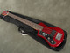 Hofner Short Scale Bass Guitar - Left Handed - Red w/Gig Bag - 2nd Hand