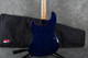 Harrier Thunder Electric Bass Guitar - Blue w/Gig Bag - 2nd Hand