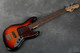 Vintage Guitars VJ74 Bass - 3-Tone Sunburst - Hard Case - 2nd Hand