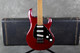 Music Man Silhouette - Trans Red - Hard Case - 2nd Hand