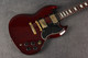 Vintage VS6 ReIssued Electric Guitar - Cherry Red - Gold Hardware - 2nd Hand
