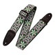 Levy's Hootenanny Series Guitar Strap - Green & White Floral Levy's Hootenanny Series Guitar Strap - Green & White Floral