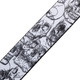 Levy's Skull Series Guitar Strap - White & Black Skulls Levy's Skull Series Guitar Strap - White & Black Skulls