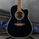 Keiper Bowl Back Electro Acoustic Guitar - Trans Blue - Gig Bag - 2nd Hand