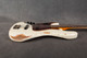 Fender Custom Shop 60s Lefty Jazz Bass Relic - Olympic White - Case - 2nd Hand Fender Custom Shop 60s Lefty Jazz Bass Relic - Olympic White - Case - 2nd Hand