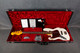 Fender Custom Shop 60s Lefty Jazz Bass Relic - Olympic White - Case - 2nd Hand Fender Custom Shop 60s Lefty Jazz Bass Relic - Olympic White - Case - 2nd Hand