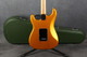 Fender Mexican Standard Stratocaster Satin - Blaze Gold - Hard Case - 2nd Hand Fender Mexican Standard Stratocaster Satin - Blaze Gold - Hard Case - 2nd Hand