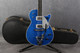 Gretsch 2013 FSR G6128T Duo Jet - Trans Blue Flame Maple Top - Case - 2nd Hand