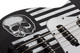 Schecter JD DeServio J-4 - Gloss Black with 'BLS' Distressed Flag