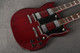 Arbiter Double Neck Guitar - Made in Japan - Cherry - Hard Case - 2nd Hand