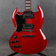 Vintage VS6 ReIssued Electric Guitar - Left Handed - Cherry Red - 2nd Hand