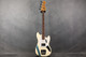 Fender Pawn Shop Mustang Bass - Olympic White with Stripe - 2nd Hand