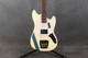 Fender Pawn Shop Mustang Bass - Olympic White with Stripe - 2nd Hand