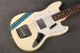 Fender Pawn Shop Mustang Bass - Olympic White with Stripe - 2nd Hand