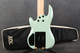 DV Mark DV Little Guitar F1 - Caribbean Green - Gig Bag - 2nd Hand DV Mark DV Little Guitar F1 - Caribbean Green - Gig Bag - 2nd Hand