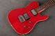 G&L Tribute Series ASAT Deluxe Carved Top - Trans Red - 2nd Hand