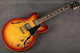 Epiphone Inspired by Gibson ES-335 Figured Raspberry Tea Burst - Bag - 2nd Hand Epiphone Inspired by Gibson ES-335 Figured Raspberry Tea Burst - Bag - 2nd Hand