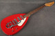 Eastwood VT6 Deluxe Teardrop Guitar - Red - Gig Bag - 2nd Hand