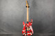 EVH Striped Series Frankie - Red with Black & White Stripes - 2nd Hand