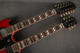 Epiphone G-1275 Custom Double Neck - Cherry - Hard Case - 2nd Hand