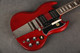 Gibson SG Standard 61 Faded Maestro Vibrola - Vintage Cherry - Case - 2nd Hand Gibson SG Standard 61 Faded Maestro Vibrola - Vintage Cherry - Case - 2nd Hand