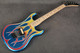Kramer Baretta Custom Graphics Hot Rod - Blue Sparkle with Flames - 2nd Hand