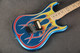 Kramer Baretta Custom Graphics Hot Rod - Blue Sparkle with Flames - 2nd Hand