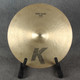 Zildjian K 16 Inch Dark Thin Crash Cymbal - 2nd Hand