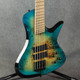 G4M 972 Fan Fret 5-String Bass - Blue Burl Burst - 2nd Hand