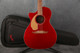 Fender Newporter Player Electro Acoustic Left Handed- Candy Apple Red - 2nd Hand