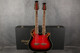 Ovation CSD225 Celebrity Deluxe Double Neck - Ruby Redburst - 2nd Hand