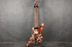 EVH Striped Series Shark Guitar - Burgundy with Silver Striped - 2nd Hand