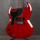 Harley Benton DC-60 Junior - Left Handed - Faded Cherry - 2nd Hand