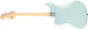 Squier Paranormal Electric VI Matching Headstock - Daphne Blue