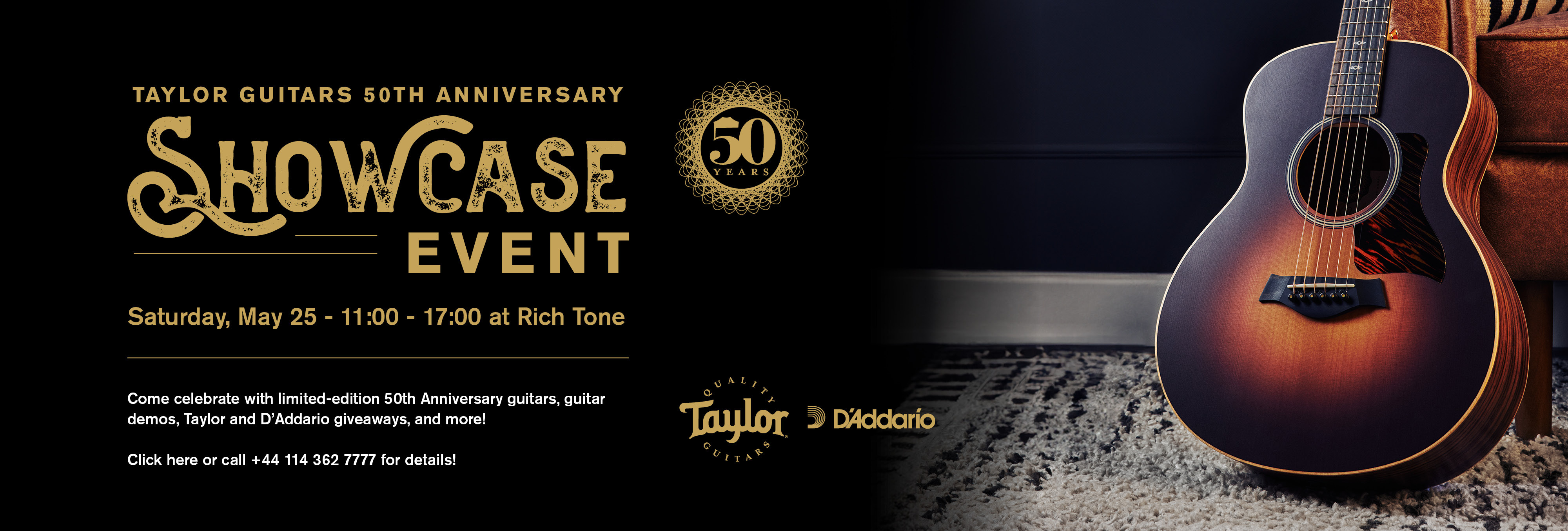 Taylor 50th Anniversary Showcase Event - Rich Tone Music