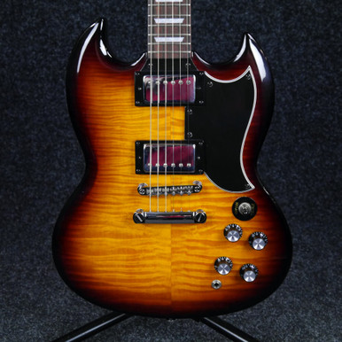 [希少カラー]Epiphone SG G-400 Deluxe サンバースト Epiphone SG G400 Electric Guitar - Sunburst Flame Top - 2nd Hand