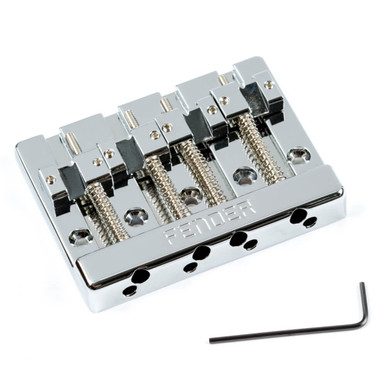 Fender HiMass 4-String Bass Bridge Assembly with Zinc Saddles